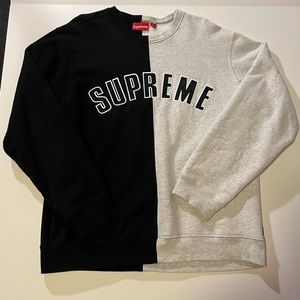 Rare Supreme Split Crewneck Sweatshirt Size L